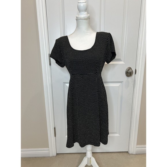 Vintage Rapture Apparel Women Polka Dot Skater Dress Cap Sleeve Made In USA Sz 6 - Picture 1 of 12